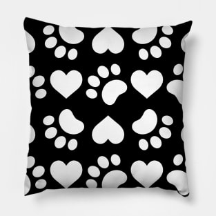 paw love heart 2 Pillow