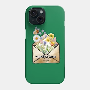 with brave wings she flies Phone Case