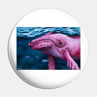 Pink Whale Pin