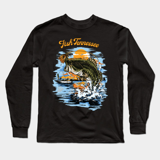 Largemouth Bass Fishing Design Fish Tennessee Fishing Long Sleeve T Shirt Teepublic