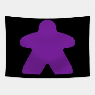 Purple Pixelated Meeple Tapestry