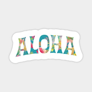 Aloha in Tiki Style with Pineapples Magnet