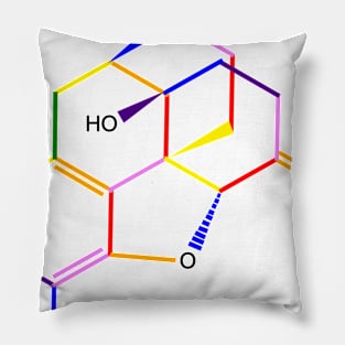 Oxycontin Molecule Rainbow Chemistry Pillow