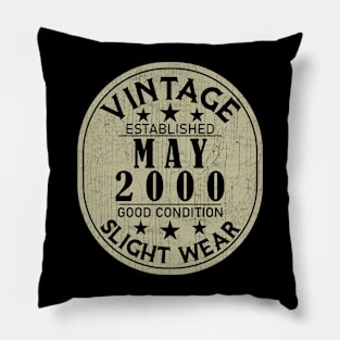 Vintage Established May 2000 - Good Condition Slight Wear Pillow