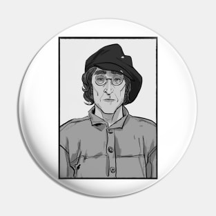 John Lennon grayscale Pin