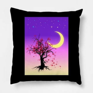 Romantic Night | Cherry Blossom | Sakura Tree Pillow