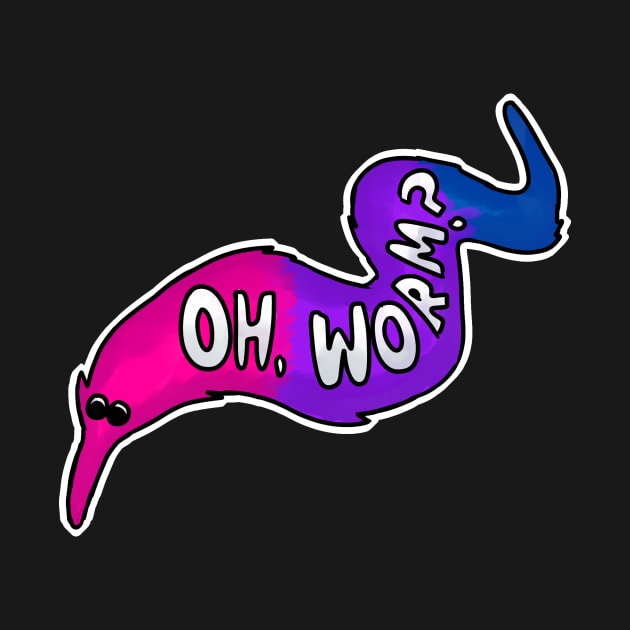 LGBTQ+ Bisexual Pride Worm on a String by revenantwyrm