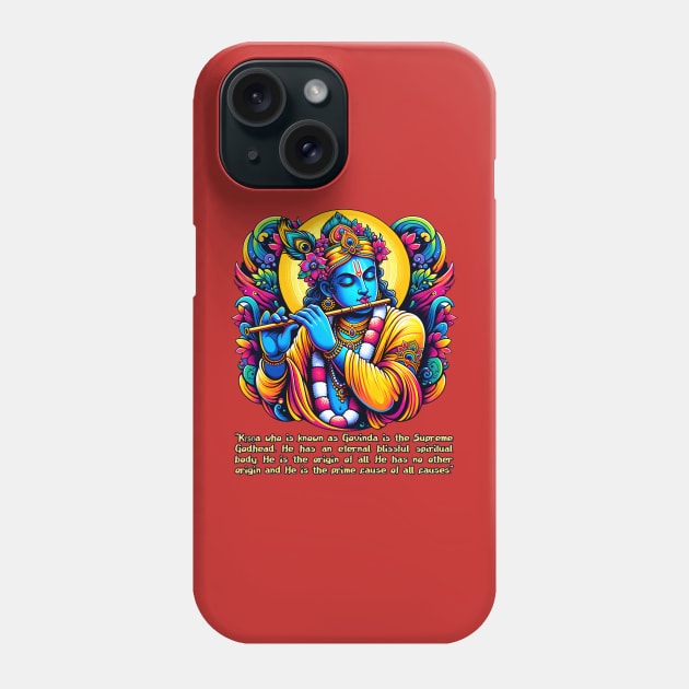 Sri Brahma Samhita Phone Case by Total 8 Yoga