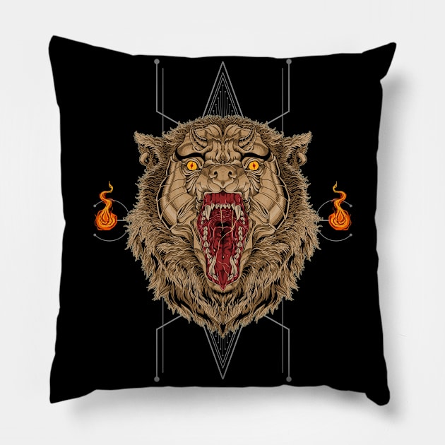 Breath of the Beast Pillow by yogh