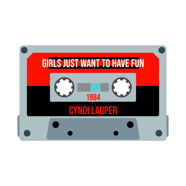 Cyndi Lauper Classic Retro Cassette by PowelCastStudio