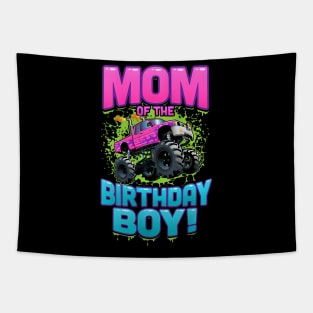 Womens Monster Truck Mom Of The Birthday Boy Tapestry