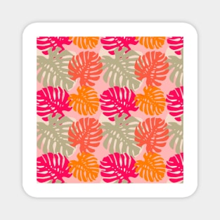 Tropical monstera pattern Magnet