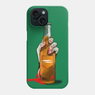 Zombie Hand Double Tap on Emerald Green Phone Case