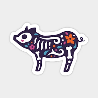 Colorful Day of the Dead Pig | Dia de los Muertos Animal Magnet