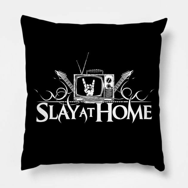 Slay At Home Big Logo Pillow by Slay At Home Festival 