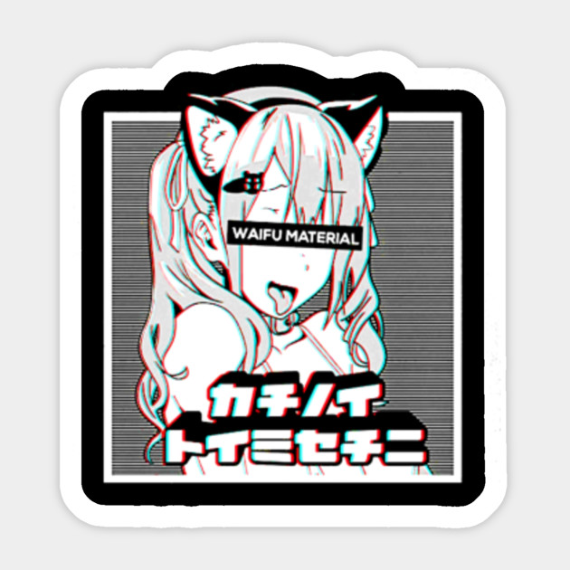 Ahegao Hoodie Lewd Anime Face and Neko Girl Cosplay Gift