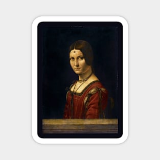 La belle ferronnière by Leonardo da Vinci Magnet