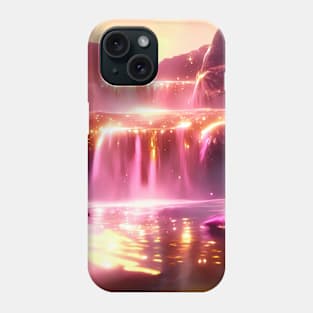 Fantasy pink gold waterfall Phone Case