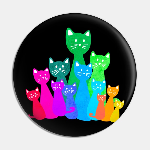 Cats Pin by Kelly Louise Art