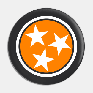 Tennessee Tri Star State Flag Orange Variant // Tennessee Pride // Born in Tennessee Pin