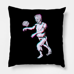 Halloween Zombie and Floating Brain Pillow