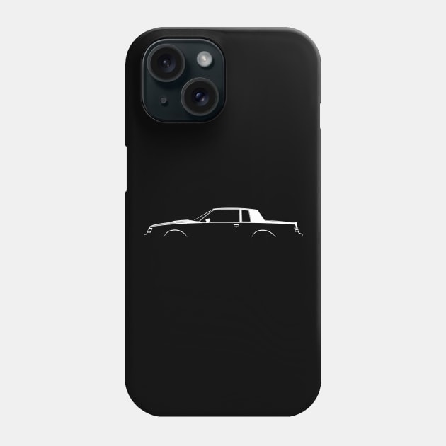 Buick Regal Grand National Silhouette Phone Case by Car-Silhouettes