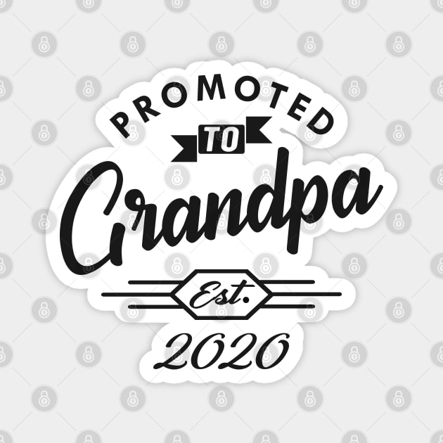 New Grandpa - Promoted to grandpa est. 2020 Magnet by KC Happy Shop