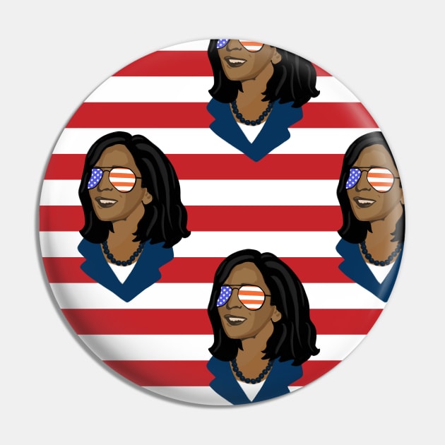 Kamala Harris Patriotic Pin by Sandra Hutter Designs