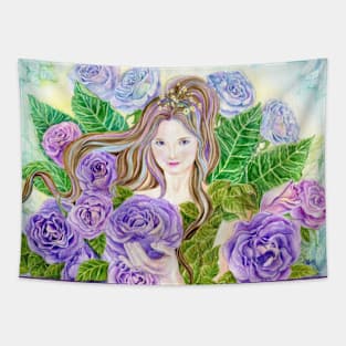 Lilac Mystique Rose Fairy Tapestry