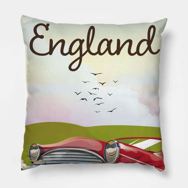 England for a drive Pillow by nickemporium1