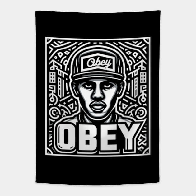 Obey Tapestry by ArtFactoryAI