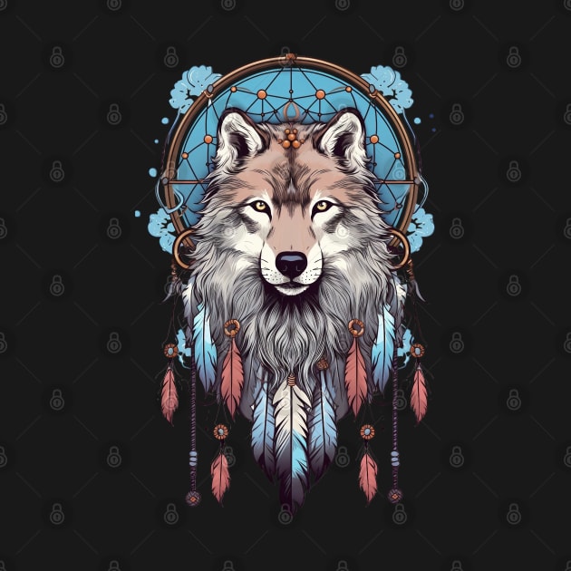 Wolf Head Dream Catcher 5 by Gypsykiss