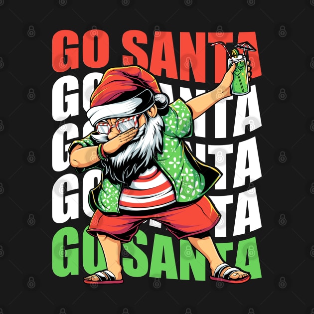 Go Santa Dabbing Beach Christmas by BDAZ