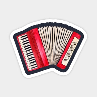 Red Accordion Magnet