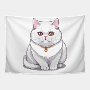 Pixel Persian Cat Tapestry