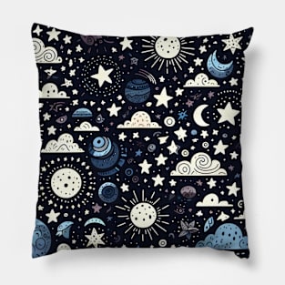 Celestial Night: A Dreamy Night Sky Pillow