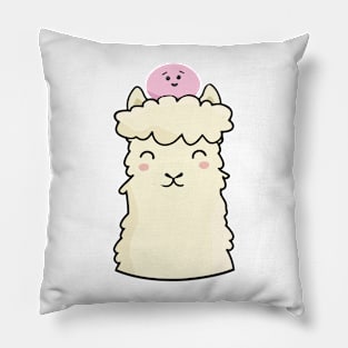 Mochi on Llama Head Pillow