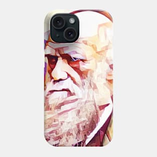 Charles Darwin Pink Portrait | Charles Darwin Artwork 13 Phone Case