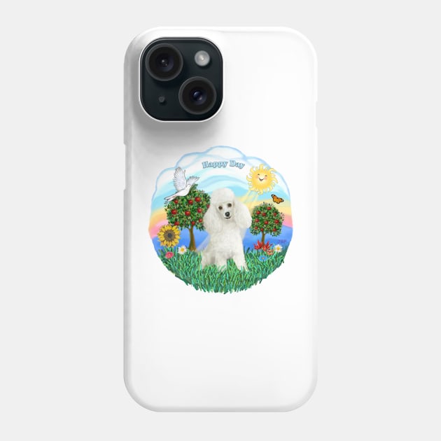 "Happy Day" White Toy Poodle Phone Case by Dogs Galore and More