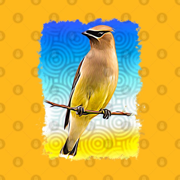 Colorful Cedar Waxwing by Ripples of Time