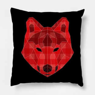 Buffalo Red Plaid Wolf Pillow