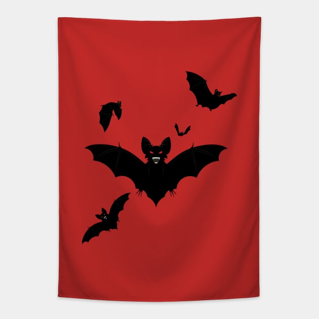 Halloween Bats Tapestry by AnnArtshock