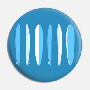 Longboard Row Light Blue Pin