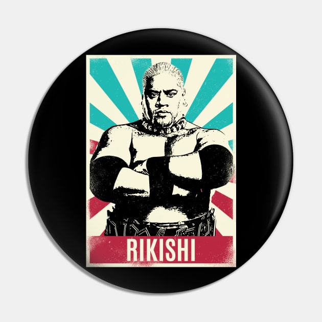 Vintage Retro Rikishi Pin by Bengkel Band