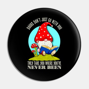 Gnome Books Reading Literacy Pin