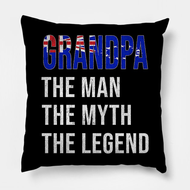 Grand Father Cook Islander Grandpa The Man The Myth The Legend - Gift for Cook Islander Dad With Roots From  Cook Islands Pillow by Country Flags