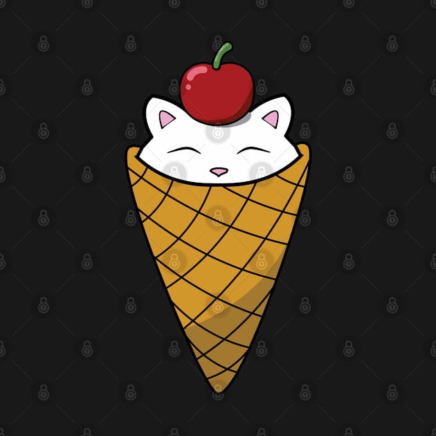 Cute cat in ice cream cone by Purrfect