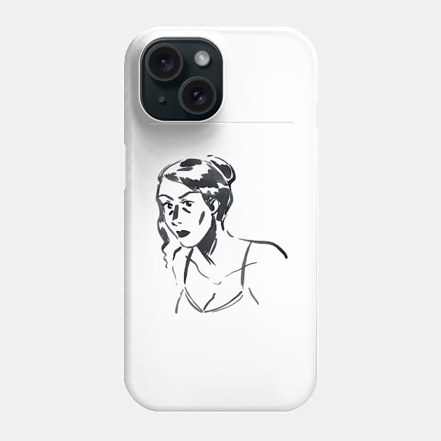 Woman portrait Phone Case by Emmademoizelllle