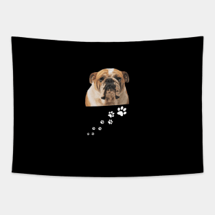 Personal Stalker Funny Bulldog Tapestry