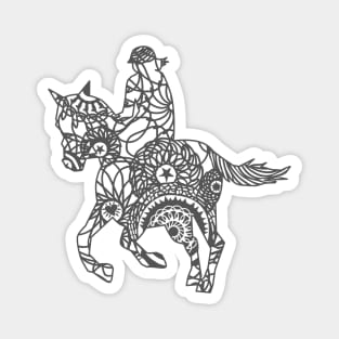 Horse and Rider Geometry Magnet